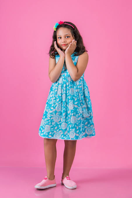 Elegant Floral Girls Frock