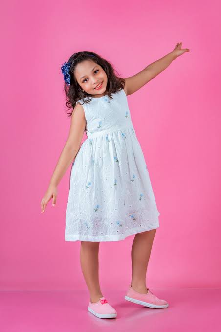 Elegant Floral Girls Frock